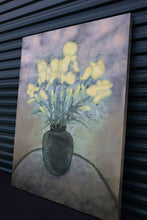 Load image into Gallery viewer, Large Painting Featuring Yellow Flowers and Green Vase