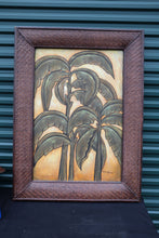 Load image into Gallery viewer, Big Palm Tree Print with Woven Frame - Barros