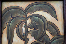 Load image into Gallery viewer, Big Palm Tree Print with Woven Frame - Barros