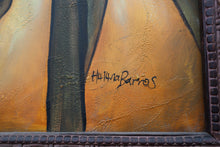 Load image into Gallery viewer, Big Palm Tree Print with Woven Frame - Barros