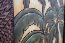 Load image into Gallery viewer, Big Palm Tree Print with Woven Frame - Barros