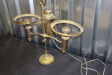Load image into Gallery viewer, Antique Brass Candelabra Oil Lamp Converted to Electric