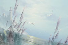 Load image into Gallery viewer, Lighthouse on Cliff Beach Art by Ruby