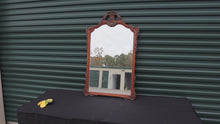 Load and play video in Gallery viewer, Wooden Carved Mirror- Very Ornate