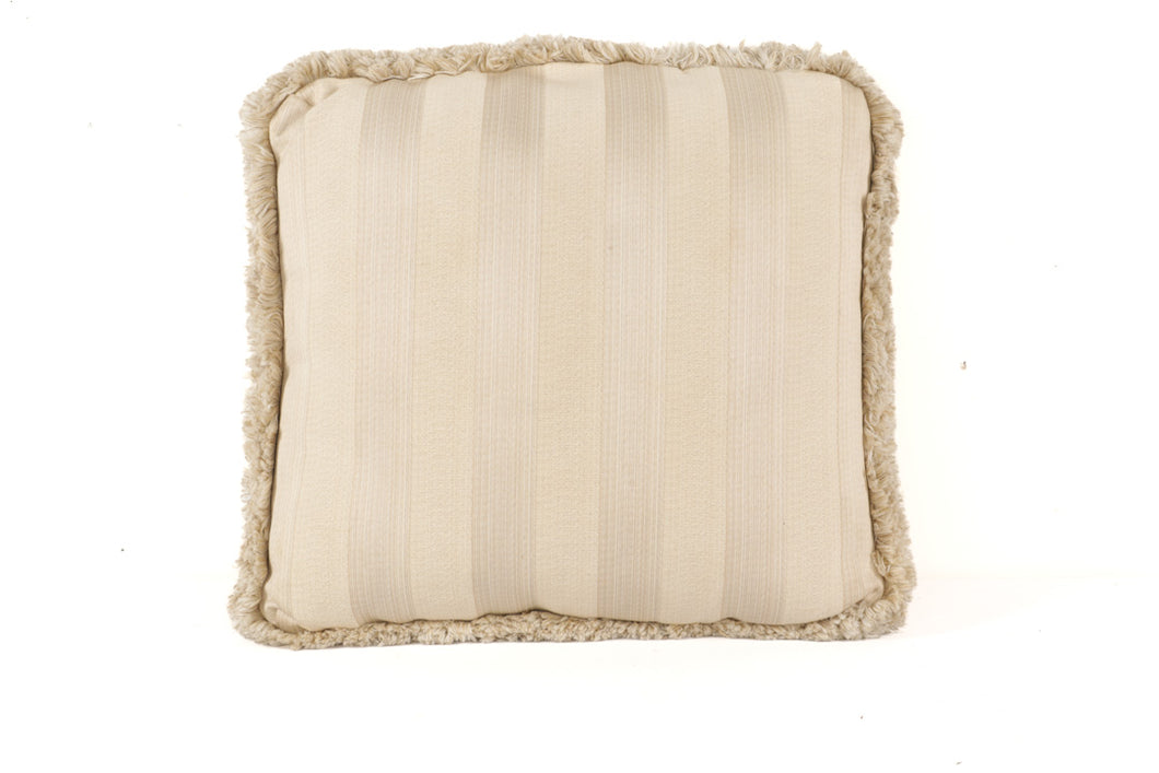 Beige Striped Pillow