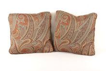 Load image into Gallery viewer, Pair of Feather Downed Paisley Pillows
