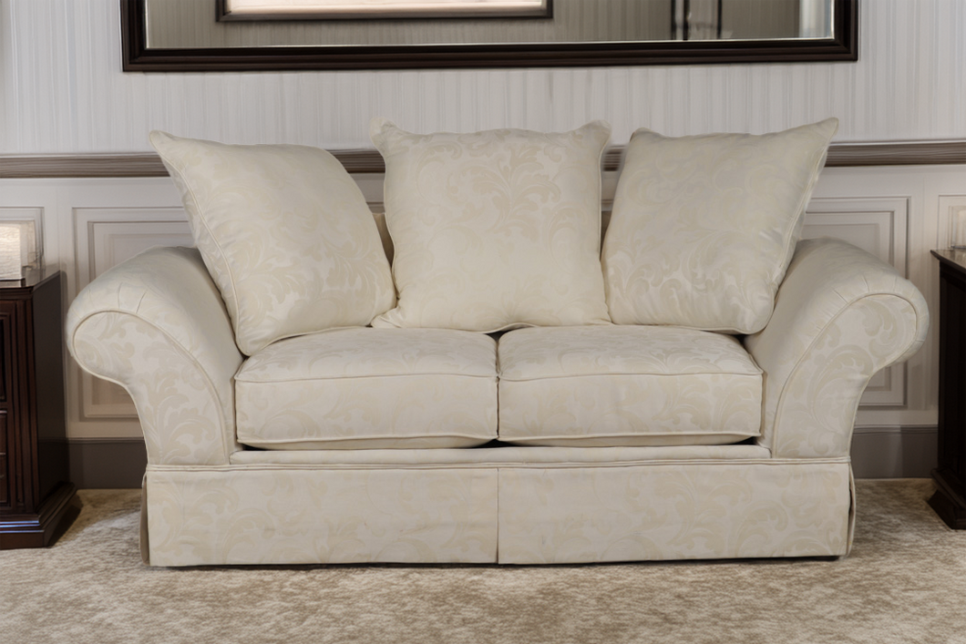 Monterey Rolled Arm Ivory Loveseat