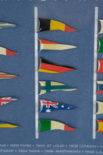 Load image into Gallery viewer, Framed Australian Olympic Committee Commemorative with Metal Rowing Oar Pins 1896–2000
