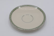 Load image into Gallery viewer, Lenox Adrienne Saucer Plates – Set of 10 – Green &amp; Platinum Trim – Made in USA
