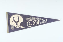 Load image into Gallery viewer, Vintage 1967 Baltimore Colts NFL Felt Pennant Football Helmet
