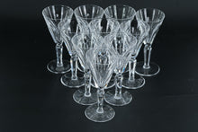 Load image into Gallery viewer, Set of Ten Waterford Sheila Claret Sherry Glasses Cut Crystal Stemware
