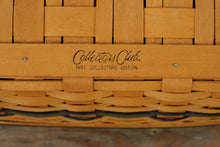 Load image into Gallery viewer, Longaberger Collectors Club 1997 Welcome Home Basket – Signed, Complete Set w/ Liner, Protector &amp; Original Box

