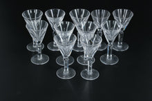 Load image into Gallery viewer, Set of 11 Sheila Claret Cordial / Liqueur Glasses – Waterford Crystal – 4” Tall

