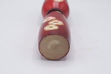 Load image into Gallery viewer, Vintage Japanese Kokeshi Doll Red Floral Hand Painted Wood 11 Inch

