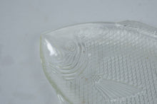 Load image into Gallery viewer, Clear Glass Fish Shaped Serving Platter Pressed Glass Seafood Dish 11 Inch
