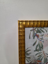 Load image into Gallery viewer, Chelsea House Gold Gilt Wall Mirror with Pink Cockatoo Artwork | 22.5" x 62" Decorative Accent Mirror | Hollywood Regency Style
