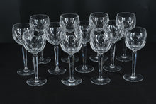 Load image into Gallery viewer, Set of 12 Waterford Sheila Claret Wine Glasses – Irish Crystal, 7.5” Tall – Marked Waterford
