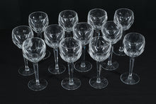 Load image into Gallery viewer, Set of 12 Waterford Sheila Claret Wine Glasses – Irish Crystal, 7.5” Tall – Marked Waterford

