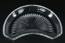 Load image into Gallery viewer, 12 Crystal Crescent Side Plates – Radiant Sunburst Pressed Crystal – Signed

