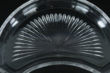 Load image into Gallery viewer, 12 Crystal Crescent Side Plates – Radiant Sunburst Pressed Crystal – Signed
