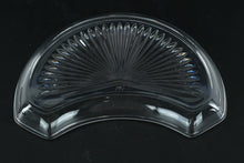 Load image into Gallery viewer, 12 Crystal Crescent Side Plates – Radiant Sunburst Pressed Crystal – Signed
