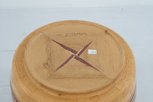 Load image into Gallery viewer, Monty Rowe Signed Segmented Wood Turned Vessel Geometric Inlay Studio Art
