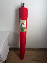 Load image into Gallery viewer, Mainstays 9-Foot Red Market Patio Umbrella with 3-Way Tilt &amp; Crank Handle – Unused, Minor Cosmetic Flaw
