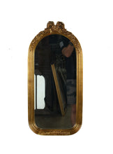 Load image into Gallery viewer, Golden Rose &amp; Bow Gilt Wall Mirror – 13.75&quot; x 28.25&quot;

