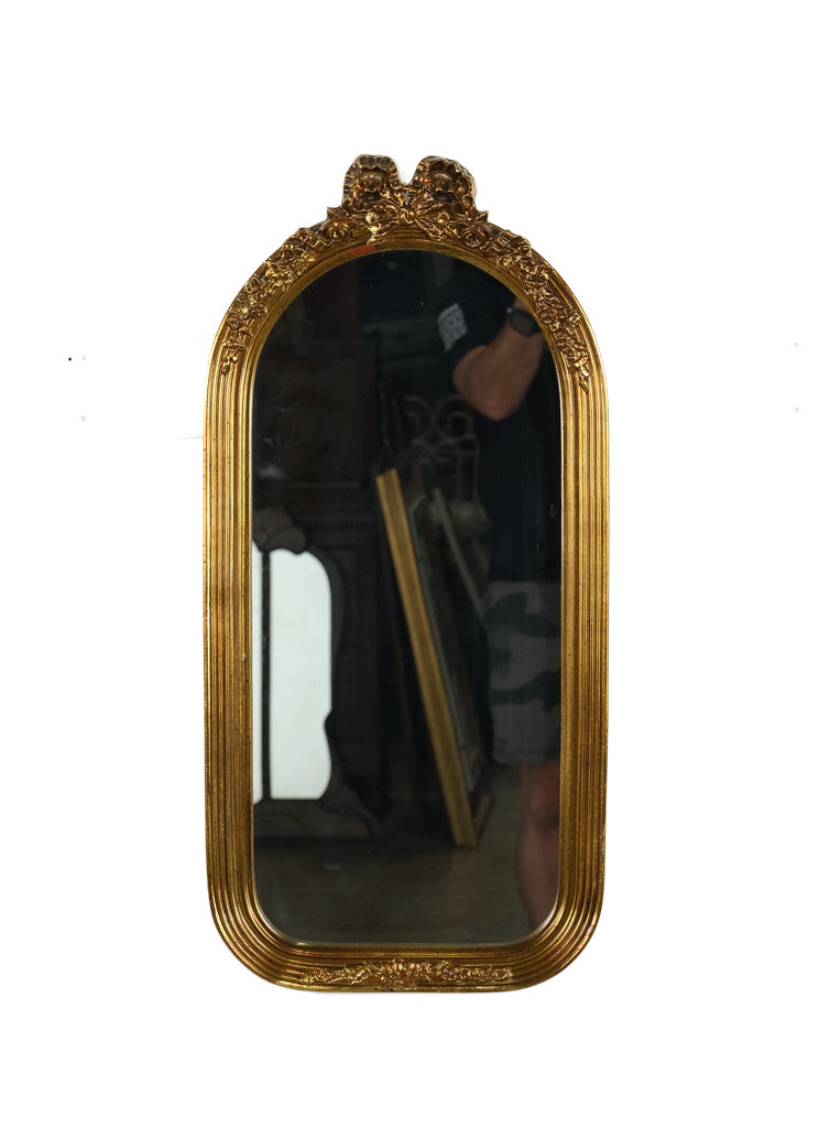 Golden Rose & Bow Gilt Wall Mirror – 13.75
