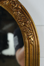 Load image into Gallery viewer, Golden Rose &amp; Bow Gilt Wall Mirror – 13.75&quot; x 28.25&quot;
