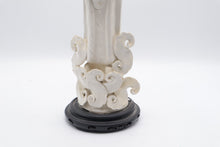 Load image into Gallery viewer, Chinese Blanc De Chine Porcelain Immortal Scholar Figurine 15 Inch Wood Base
