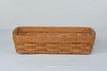 Load image into Gallery viewer, Longaberger Vintage 1988 Rectangular Woven Bread Basket 15 Inch USA
