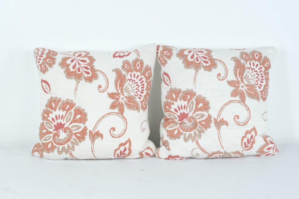 Terracotta Bloom Pillow Pair – 17