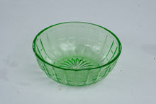 Load image into Gallery viewer, Hazel Atlas Colonial Block Green Depression Glass Bowl Vintage 7 Inch
