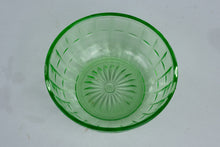 Load image into Gallery viewer, Hazel Atlas Colonial Block Green Depression Glass Bowl Vintage 7 Inch
