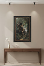 Load image into Gallery viewer, Bouguereau Springtime Framed Art Print Le Printemps Romantic Figural 29x43

