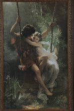 Load image into Gallery viewer, Bouguereau Springtime Framed Art Print Le Printemps Romantic Figural 29x43
