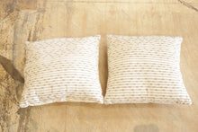 Load image into Gallery viewer, Pair 18 Inch Neutral Woven Textured Throw Pillows Cream Beige Modern Decor
