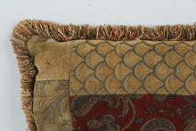 Load image into Gallery viewer, Mohawk Home 18 Inch Patchwork Tapestry Throw Pillow Fringe Paisley Floral
