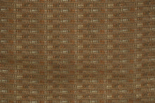 Load image into Gallery viewer, Brown Rust Textured Woven Throw Pillow 18 Inch Square Mid Century Modern Style
