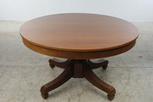 Load image into Gallery viewer, Antique Federal Revival Mahogany Extension Dining Table with 4 Leaves, Dated 1914
