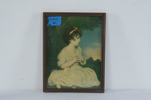 Load image into Gallery viewer, Antique 1925 Borin Mfg Co Chicago Framed Girl Portrait Print 13 x 17
