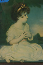 Load image into Gallery viewer, Antique 1925 Borin Mfg Co Chicago Framed Girl Portrait Print 13 x 17
