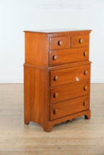 Load image into Gallery viewer, 1950s Solid Wood Chest-on-Chest Dresser
