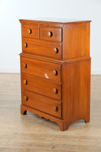 Load image into Gallery viewer, 1950s Solid Wood Chest-on-Chest Dresser
