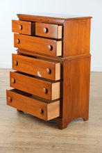 Load image into Gallery viewer, 1950s Solid Wood Chest-on-Chest Dresser
