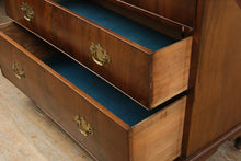 Load image into Gallery viewer, 19th Century English Mahogany Linen Press Armoire with Flame Veneer Panels
