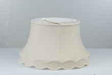 Load image into Gallery viewer, Vintage Ivory Scalloped Bell Lamp Shade Double Tier Trim 19 Inch
