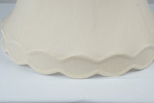 Load image into Gallery viewer, Vintage Ivory Scalloped Bell Lamp Shade Double Tier Trim 19 Inch
