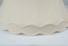 Load image into Gallery viewer, Vintage Ivory Scalloped Bell Lamp Shade Double Tier Trim 19 Inch
